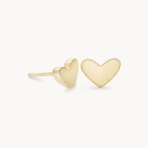 Kendra Scott Ari Heart Stud Earrings in 18k Gold Vermeil — New w Tags